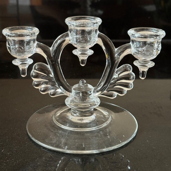 Martinsville Moondrops 3 Light Glass Candelabra - Picture 1 of 7